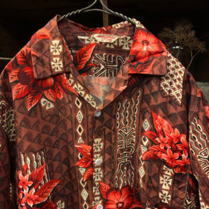 ヴィンテージ アロハシャツ【Carlton of Hawaii】【1960s-】Silky Rayon Hawaiian Shirt