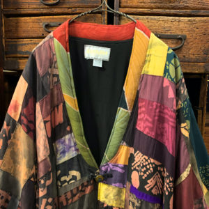 ヴィンテージ キモノスリーブ クレージーパターン ジャケット【1980's】【KUSNADAI New York】Rayon Jacket