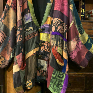 ヴィンテージ キモノスリーブ クレージーパターン ジャケット【1980's】【KUSNADAI New York】Rayon Jacket